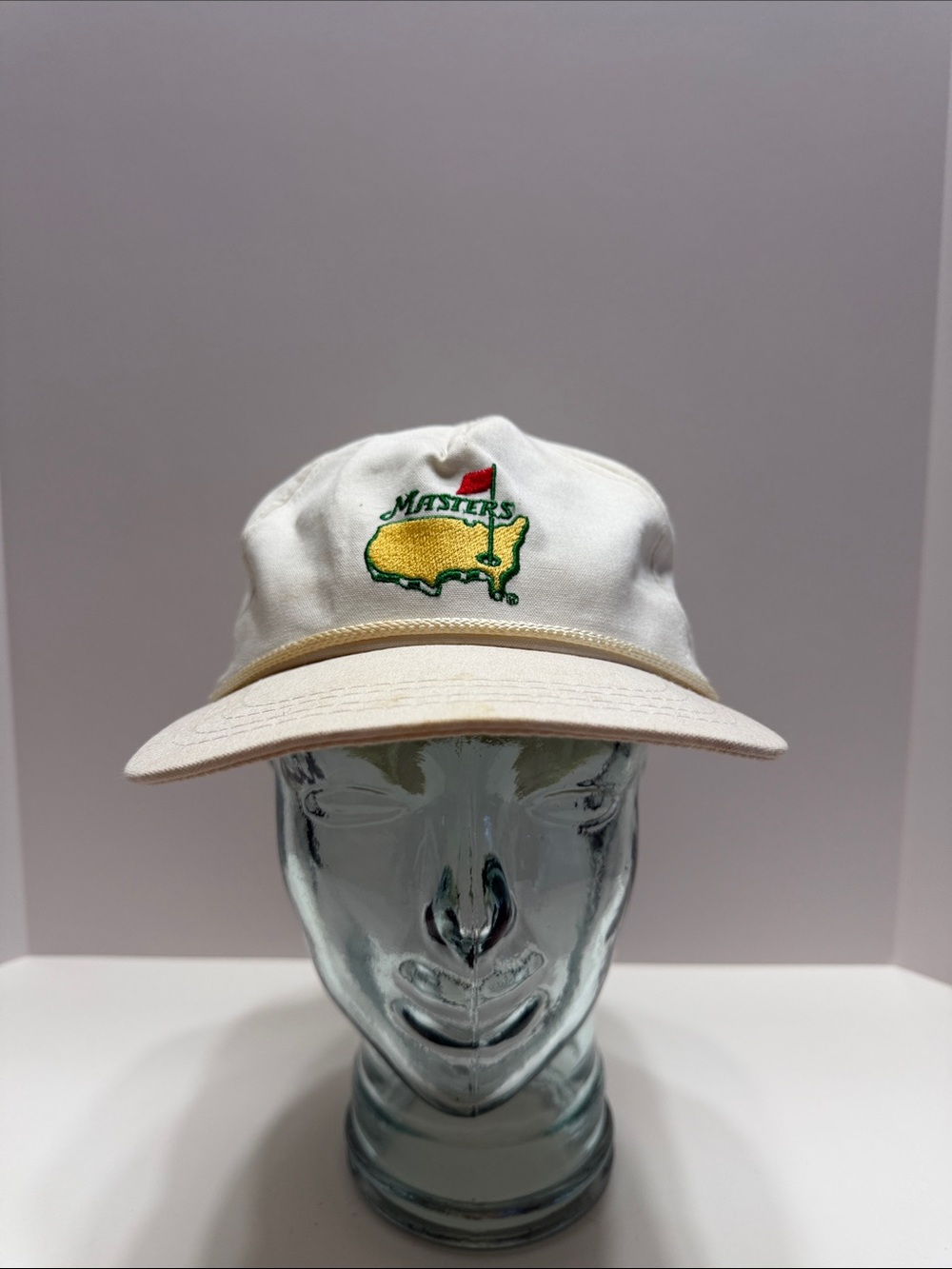 Vintage Masters Cream Cap with Green & Yellow Embroidered Logo - Picture 2 of 14